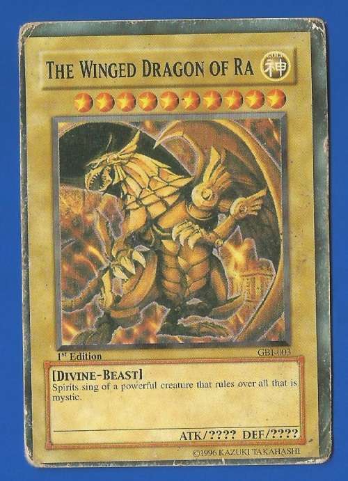 YU-GI-OH-Trading Card Game-Konami-1st Edition-1996-The Winged Dragon of Ra-ATK-????-DEF-????