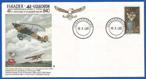 South African Air Force-FDC-No6-1980-Thematic-Military-Plane-Air Force