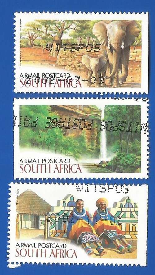 RSA-Used-1999-Explore South Africa-Airmail-Single-Stamps-Thematic-Tourism