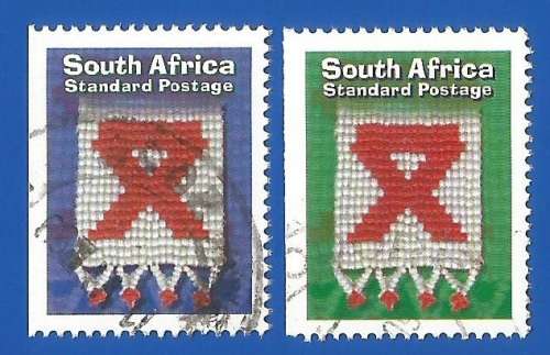 RSA-Used-1999-SACC 1193/1193a-Aids Awareness-Thematic-Craft-Beadwork