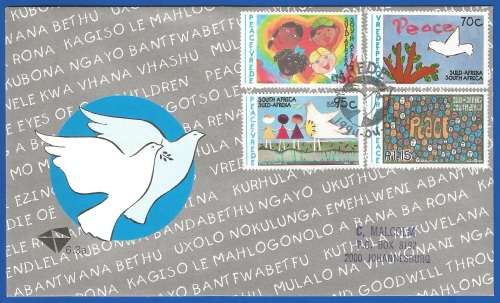 RSA-FDC-SACC 6.3a-1994-Peace Issue-Addressed-Thematic-Children`s Paintings