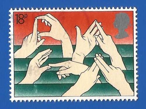 England-Used-Cancel-Thematic-Sign Language-Disabled
