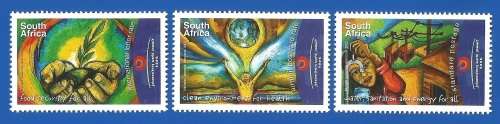 RSA-2002-MNH-SACC1495-1497-World Summit 2nd Issue-Thematic-Symbol