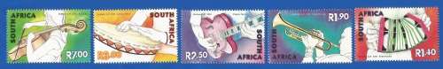 RSA-2001-MNH-SACC1434-1438-Celebration of Music in South Africa-Thematic-Music