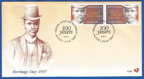 RSA-1997-FDC-SACC1064-1065-NO-6.66-E.Sontonga Composer of Nat Anthem-Thematic-Famous Person