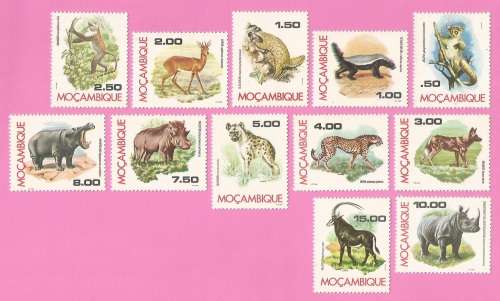 Mozambique 1976 Animals -MNH-Thematic-Fauna-Wild Life-Animals-Toning Noted