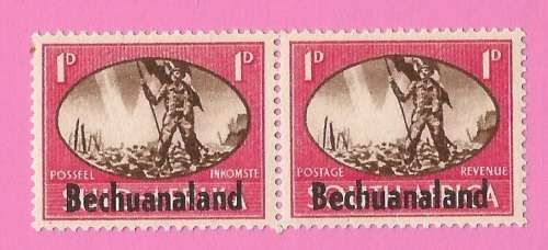 Bechuanaland-MM-1945-SACC124-Victory Stamps of S.A. Overprinted-Thematic-Symbol