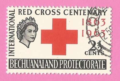 Bechuanaland Protectorate-Used-1963-SACC179-Red Cross Centenary-Thematic-Famous Person