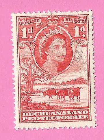 Bechuanaland Protectorate-MM-1958-SACC139-Definitive Issue-Thematic-Famous Person