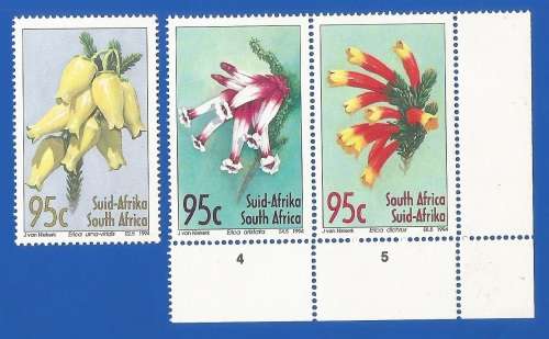 1994-Republic of South Africa-Mint not Hinged-SACC884/886/887-Heathers