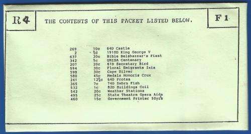 Mix-Pre-Packed-Postage Stamps-Used-South Africa-Condition of Stamps-Uncheck-Sold as Is