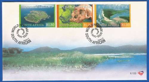 2000-South African World Heritage Sites-First Day Cover-SACC 6.123-Thematic-Flora-Heritage Sites
