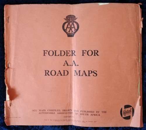 1948 Castrol AA Road Maps Folder with Maps