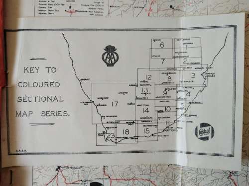 1948 Castrol AA Road Maps Folder with Maps