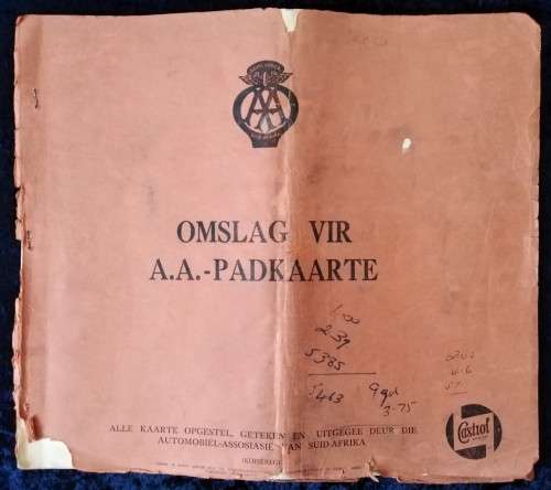 1948 Castrol AA Road Maps Folder with Maps