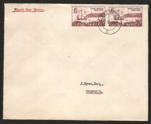 1949-Union of South Africa-FDC-Cover