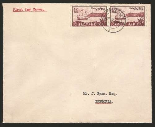 1949-Union of South Africa-FDC-Cover