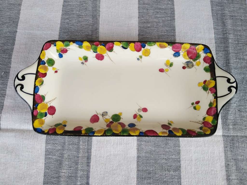 Royal Doulton `Honesty` sandwich plate. Rare pattern from the 1930`s