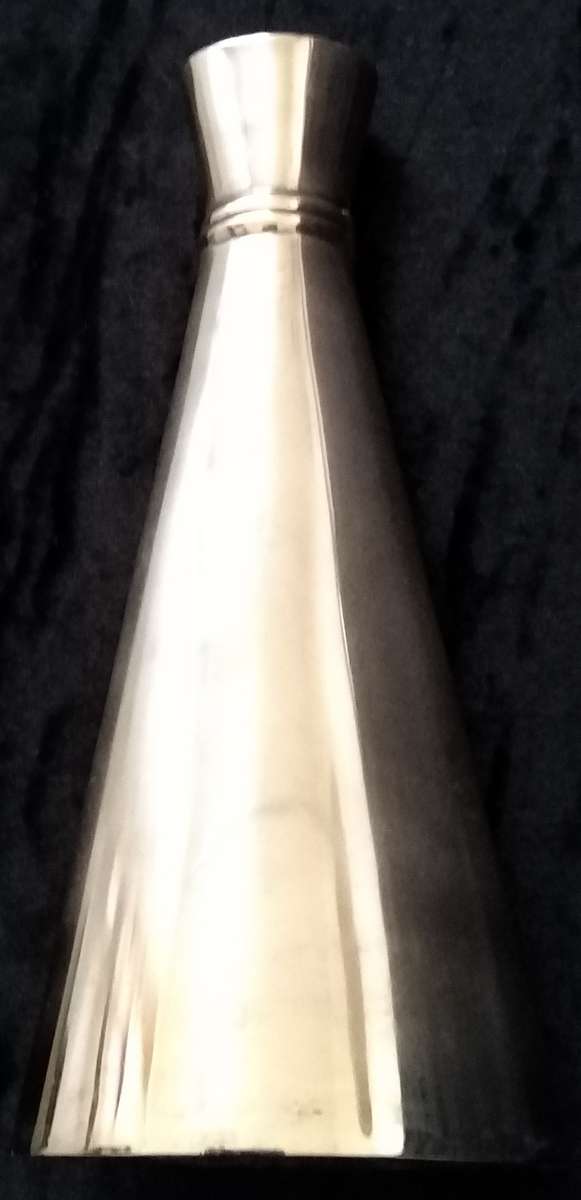 Silver coloured Vase 16.5cm high