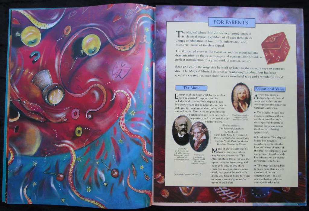 1994-Collectible-The Magical Music Box-No1-Magazine + CD. Journey to The Stars. Sold As Is.