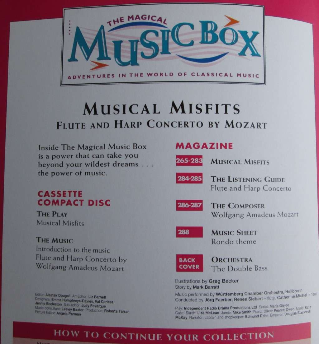 1995-Collectible-The Magical Music Box-No12-Magazine + CD. Musical Misfits. Sold As Is.