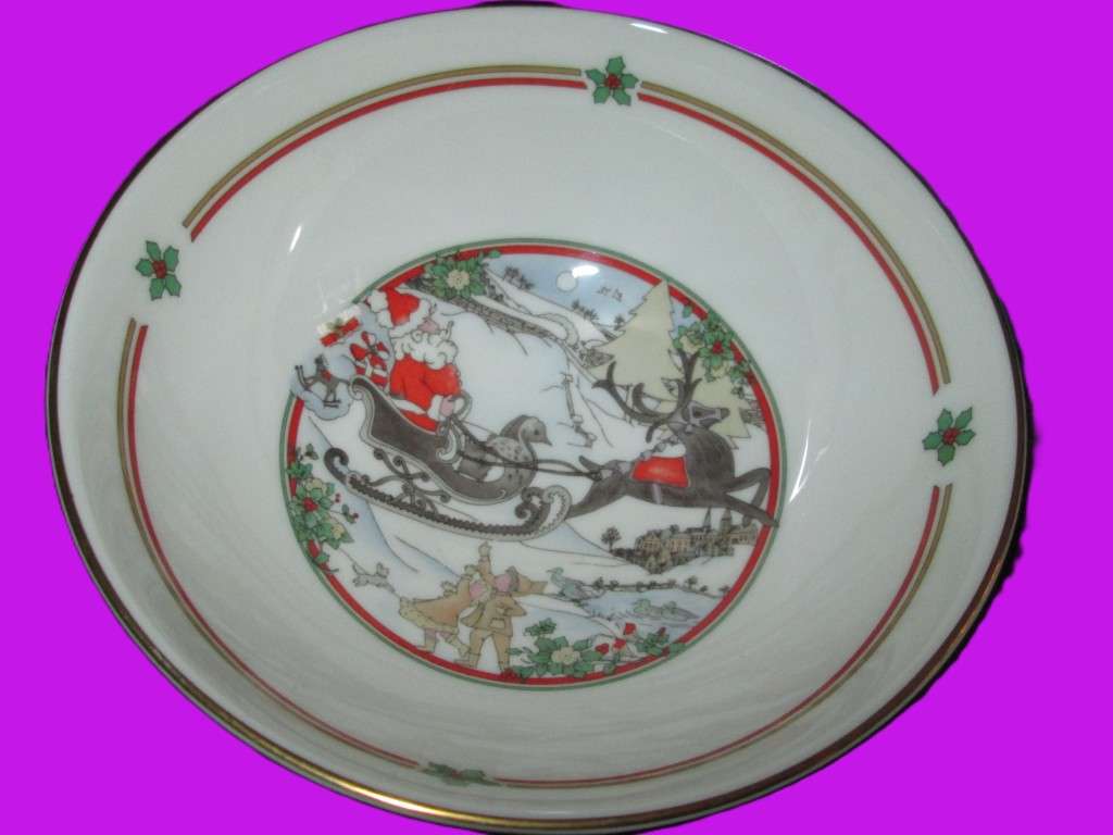 Home Decor-Kitchen Ware-1990 Royal Doulton Bowl in A Box-Sleighride Bone China H5166