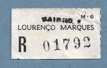 Registration Label-Lourenco Marques R 01792