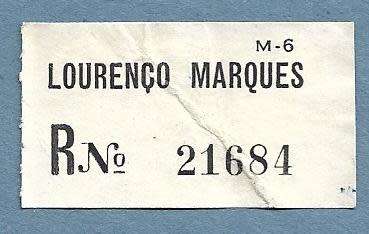 Registration Label-Lourenco Marques R 21684