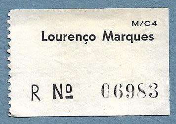 Registration Label-Lourenco Marques R 06983