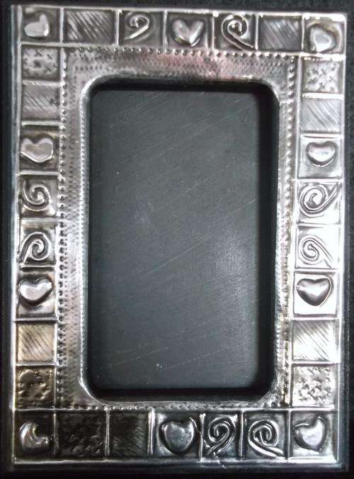 Exclusive one of a Kind - Picture Frame - Pewter ART -  Metal finish - Handmade by Hanli Barnard