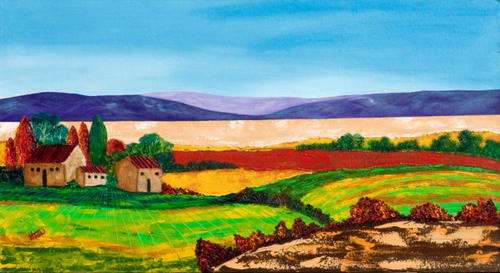 Original OIL on board canvas by HANLI BARNARD  - Size:  L=900mm, W=450mm, D=4mm