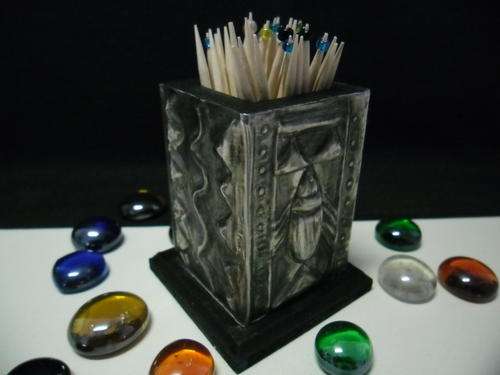 Exclusive "One of a kind" Toothpic Holder - Handmade by Hanli barnard - Pewter