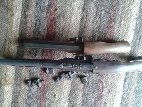 Two decorative pistols, need tlc