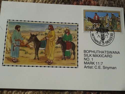 Silk maxicard set of 4, 1983, limited edition. No 330 out of 500 fabricated