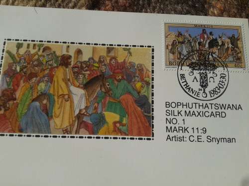 Silk maxicard set of 4, 1983, limited edition. No 330 out of 500 fabricated