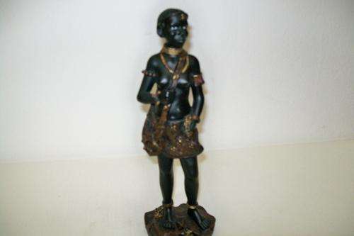 African Young Woman standing Figurine