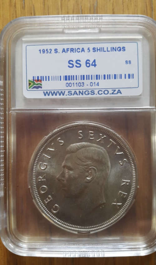 1952 Crown, 5 Shillings SANGS SS64