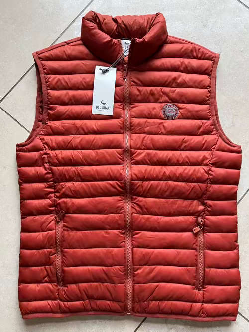 Old khaki puffer jacket deals