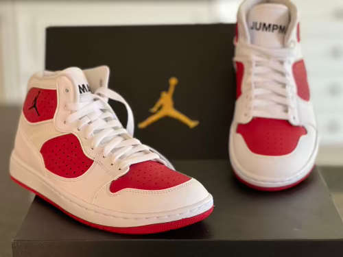 Nike Jordan Access White/ Red Sneakers - Size SA/UK 9