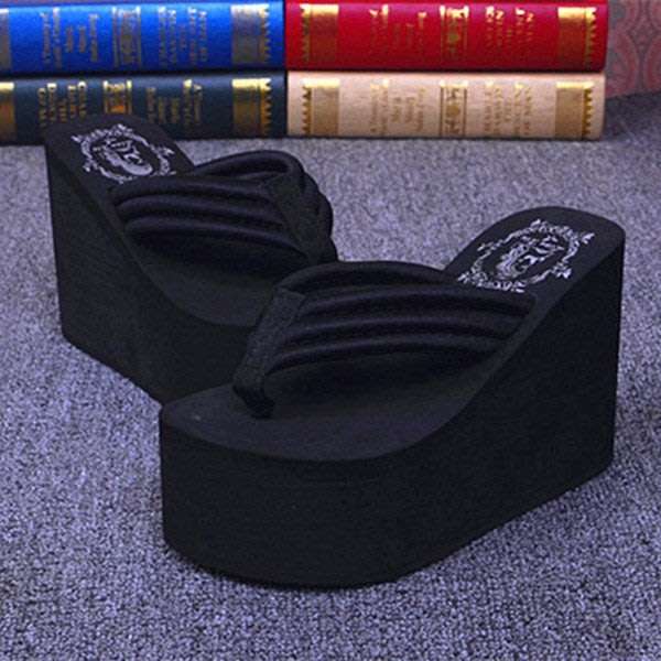 Woman's Flip Flop High Heels Flip Flops