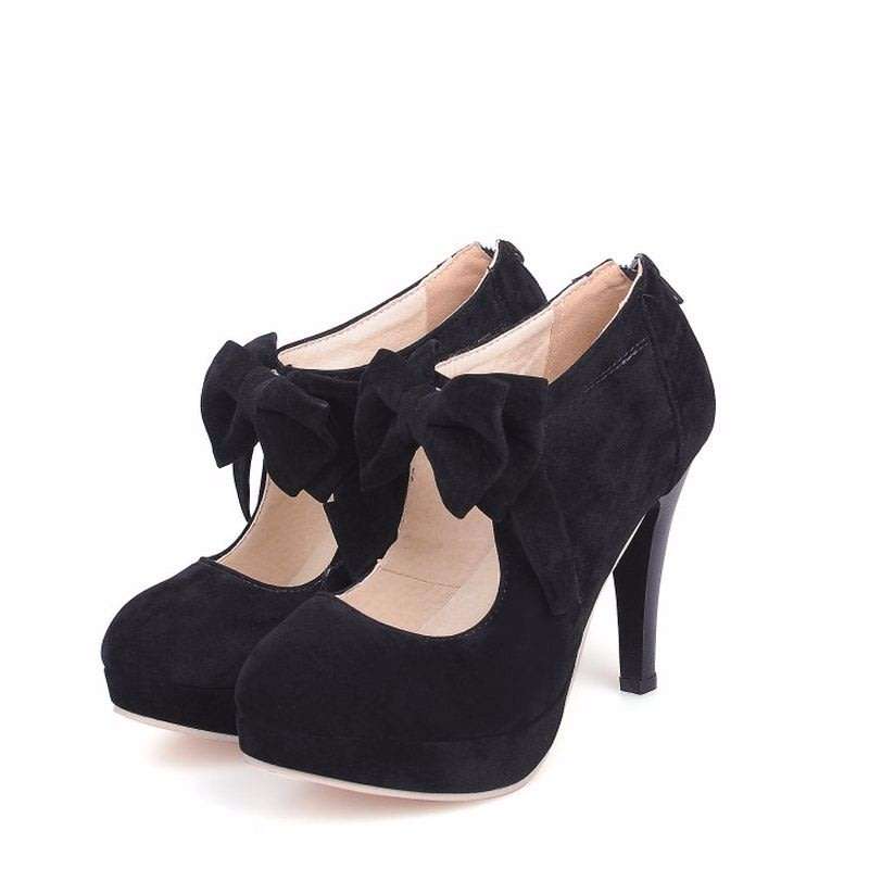 Butterfly Bow Platform High Heels