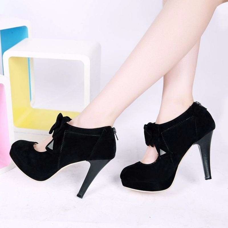 Butterfly Bow Platform High Heels