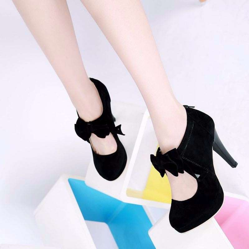 Butterfly Bow Platform High Heels