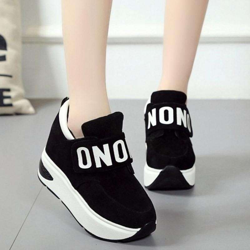 Womans Fashion Platform Trainer Sneakers