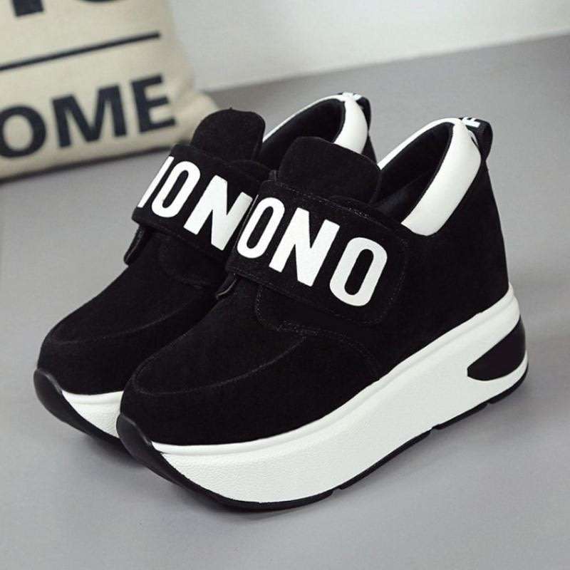 Womans Fashion Platform Trainer Sneakers