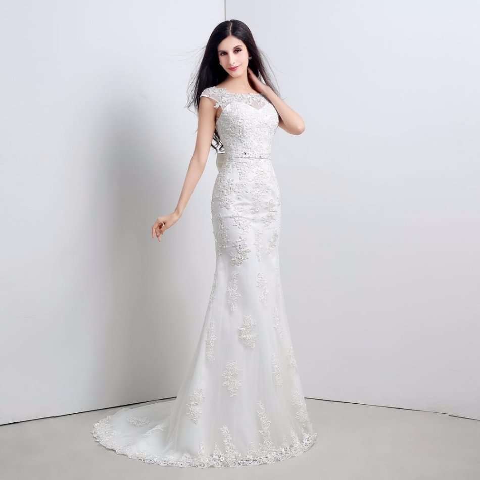 Vintage beaded lace bridal wedding dress***Free Shipping***