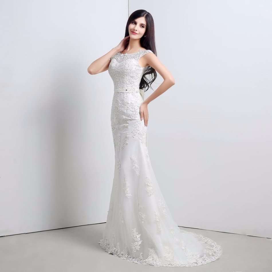 Vintage beaded lace bridal wedding dress***Free Shipping***