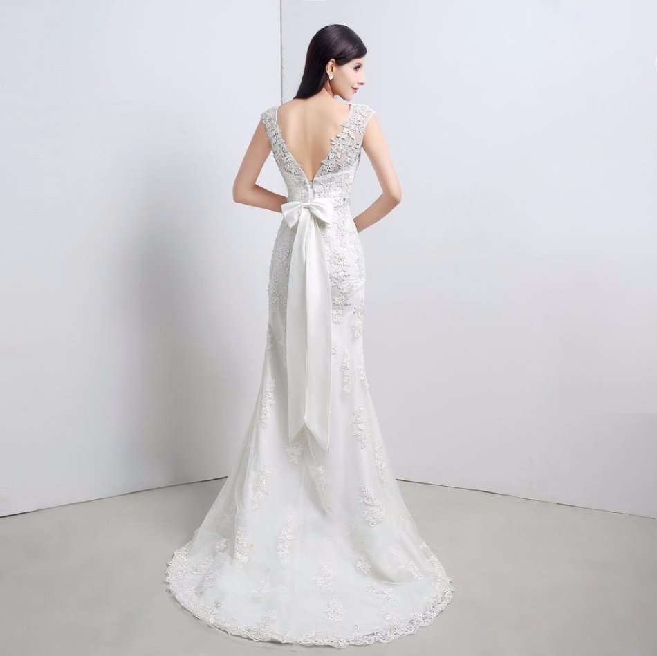 Vintage beaded lace bridal wedding dress***Free Shipping***