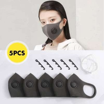 5Pcs Smartmi KN95 Anti-haze Light Breathing Face Masks