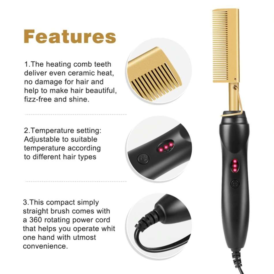 Hot Comb Hair Straightener